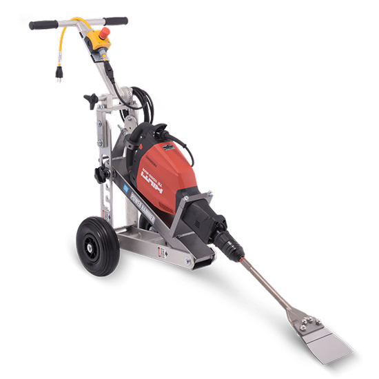 Floor stripper breaker with cart equipment item