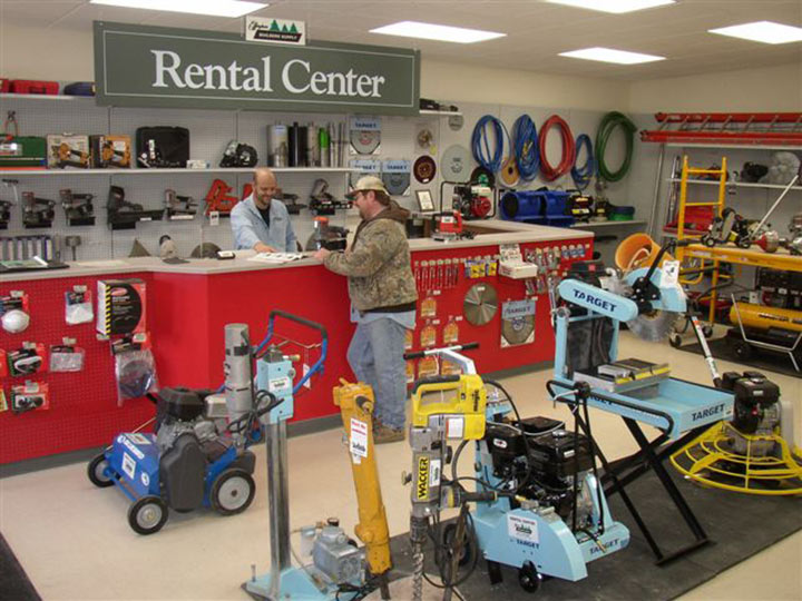 inside the rental center