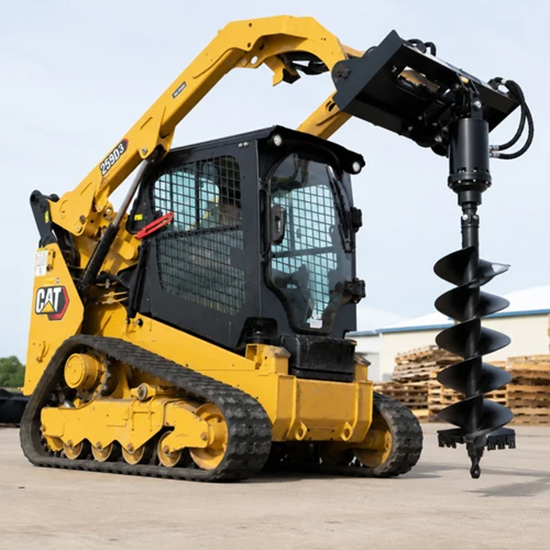 auger drive attached to skid steer