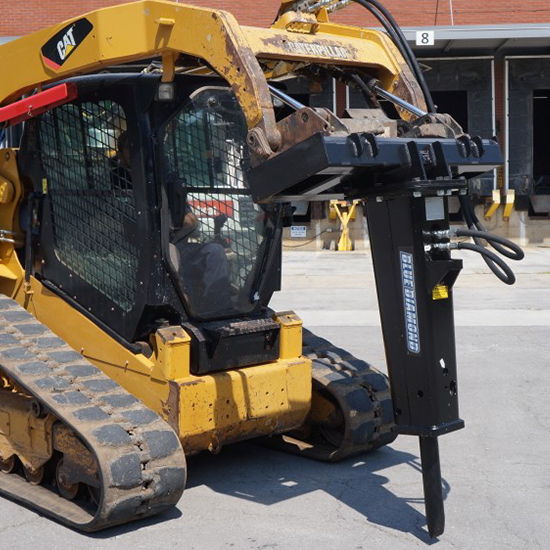 breaker attachment for skid steer